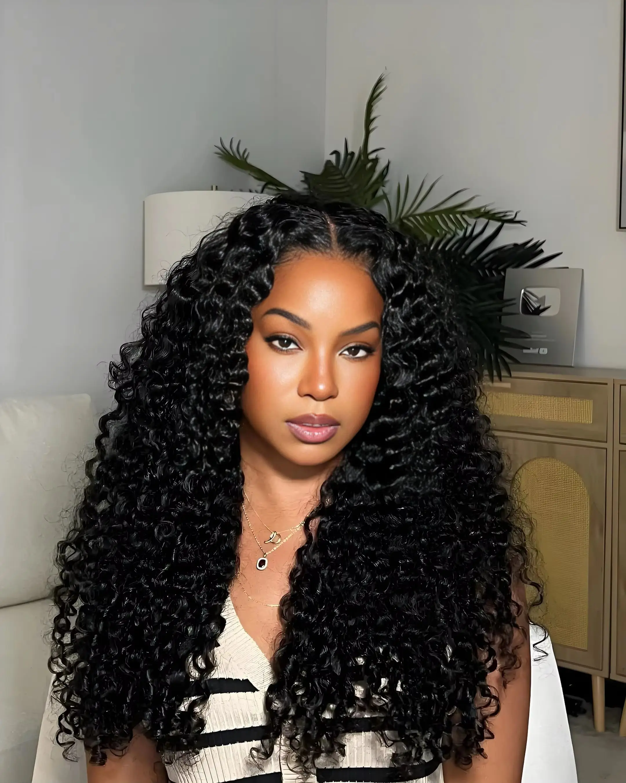 Deep Wave 13x6 13x4 Pre Plucked Lace Front Wig Human Hair 220 Density with Baby Hair Natural Black 100% Human Hair Wig for Women
