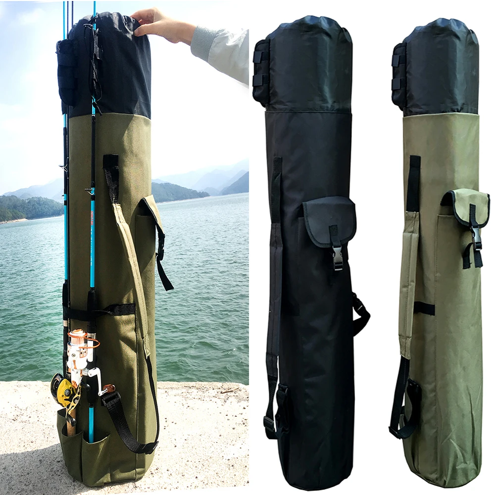 

Fishing Bag Portable Folding Fishing Rod Reel Bag Fishing Pole Gear Tackle Tool Carry Case Carrier Travel Storage Bag Organizer