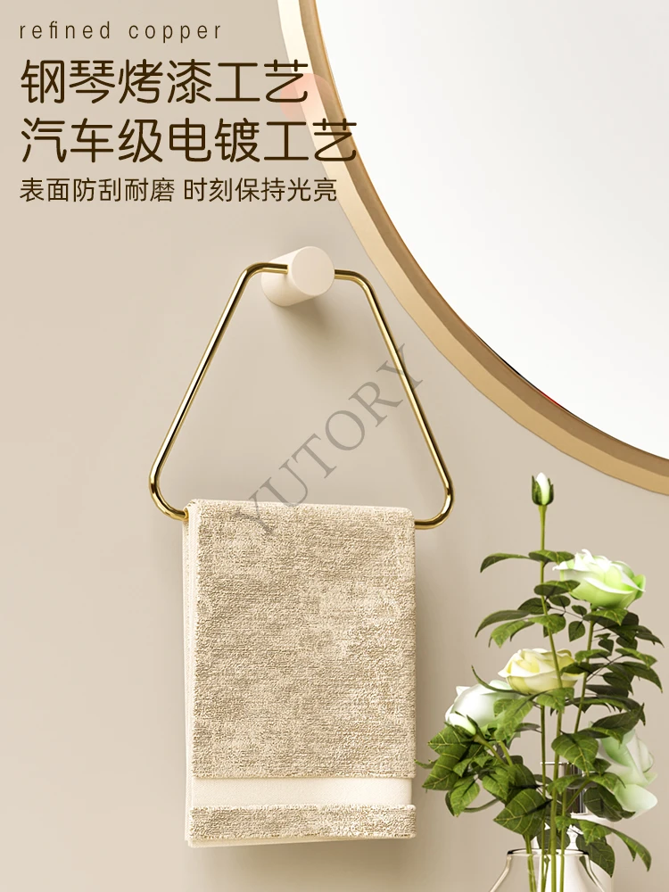 Cream wind bathroom towel ring stainless steel bathroom towel ring washbasin wall hanging