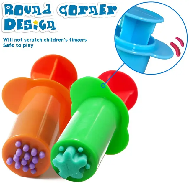 Clay Tool Play Dough Tools Kit with Dough Extruders Playdough Rollers and  Cutters Plastic Playdough Tools for Kids(Random Color) - AliExpress