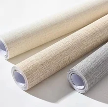 

Imitation Cloth PVC Self Adhesive Waterproof Wallpaper for Walls In Rolls Solid Wall Stickers Living Room Wall PapersHome Decor