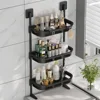 Bathroom Storage Rack Household Wall Mounted Storage Racks Floor Standing Multi-layer Holder Multi Functional Bathroom Shelves 4