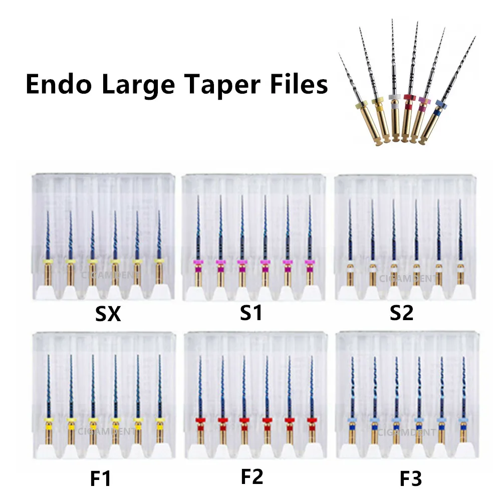 

10Box Dental Instruments Endodontic Niti Rotary Files Reamers Endo Motor Root Canal File For Handpiece Engine 21/25mm