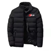 2025 Autumn Selling Audi-RS England style Print Solid Color Cotton Men Long Sleeve Popular Jacket Zip Comfortable Down Jacket 1