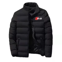 2025 Autumn Selling Audi-RS England style Print Solid Color Cotton Men Long Sleeve Popular Jacket Zip Comfortable Down Jacket 1