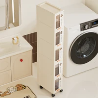 Slim Mobile Storage Cabinet, Space-Saving Narrow Drawer Organizer, Minimalist Multi-Purpose Design for Kitchen/Bathroom/Living 5