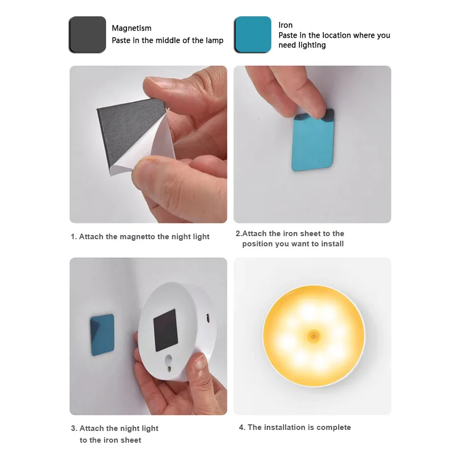 Luz LED Recargable con Sensor de Movimiento para Armarios, Cocina y Escaleras - Image 5