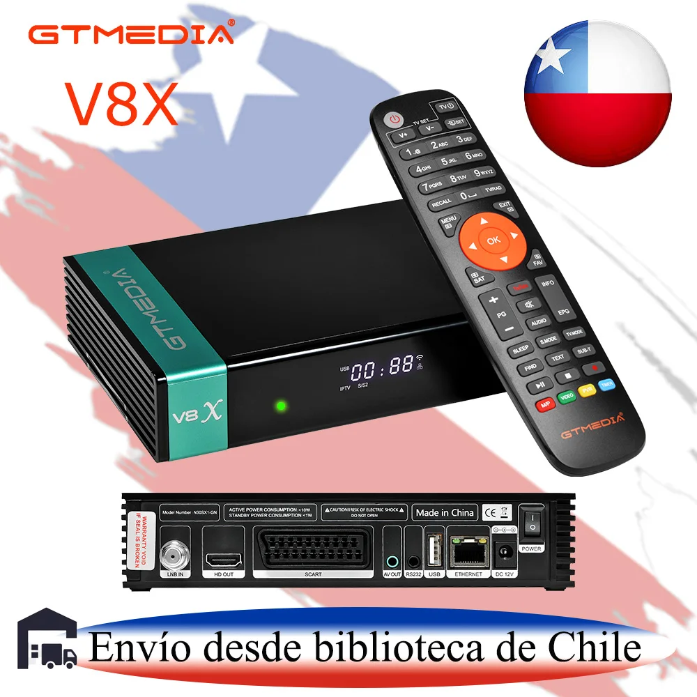 Gtmedia V8X Satellite Ricevuto Bult-In Wifi Supporto Slot Per Schede Ca H.265 Dvb-S2/S2X Aggiornamento Da V7 Hd S5X V9 Prime Pronto Stock In Magazzino