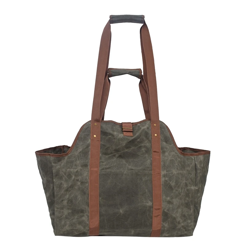 

Super Size Canvas Firewood Wood Carrier Bag Log Camping Outdoor Holder Carry Storage Bag Wooden Canvas Bag Hand Bag