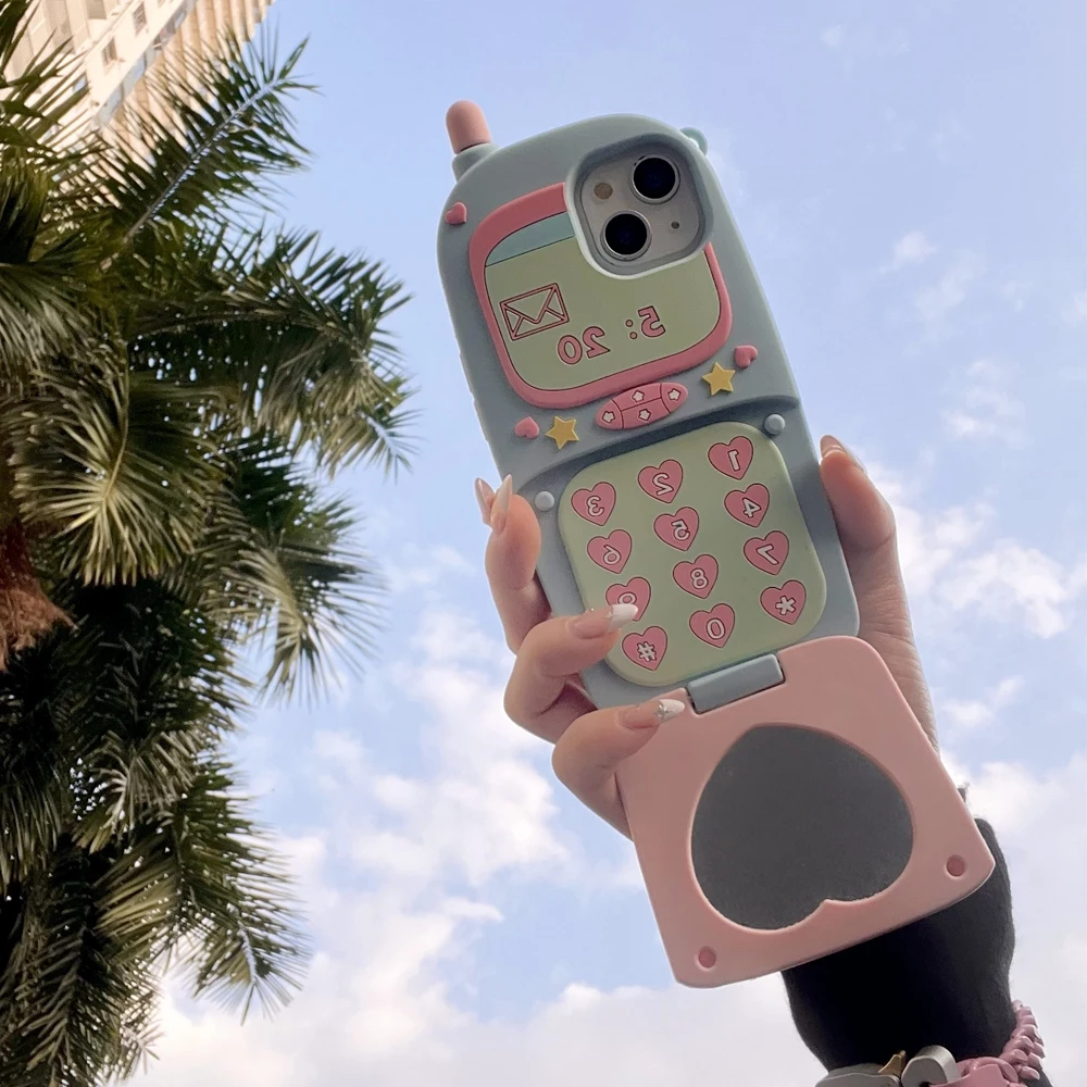 3D For Nokia Flip Mobile Phone Soft Phone Case For iPhone 11 12