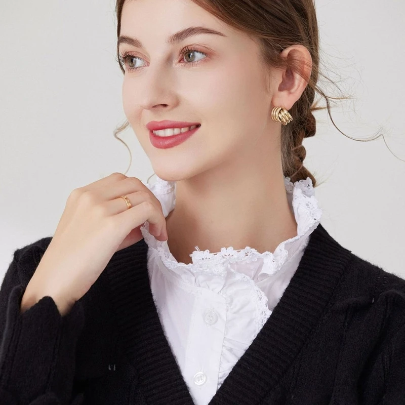 

Dress False Collar Lace Flower Collar Universal Shawl Neckwrap for Women Summer Dress Female Blouse Shirt Drop Shipping