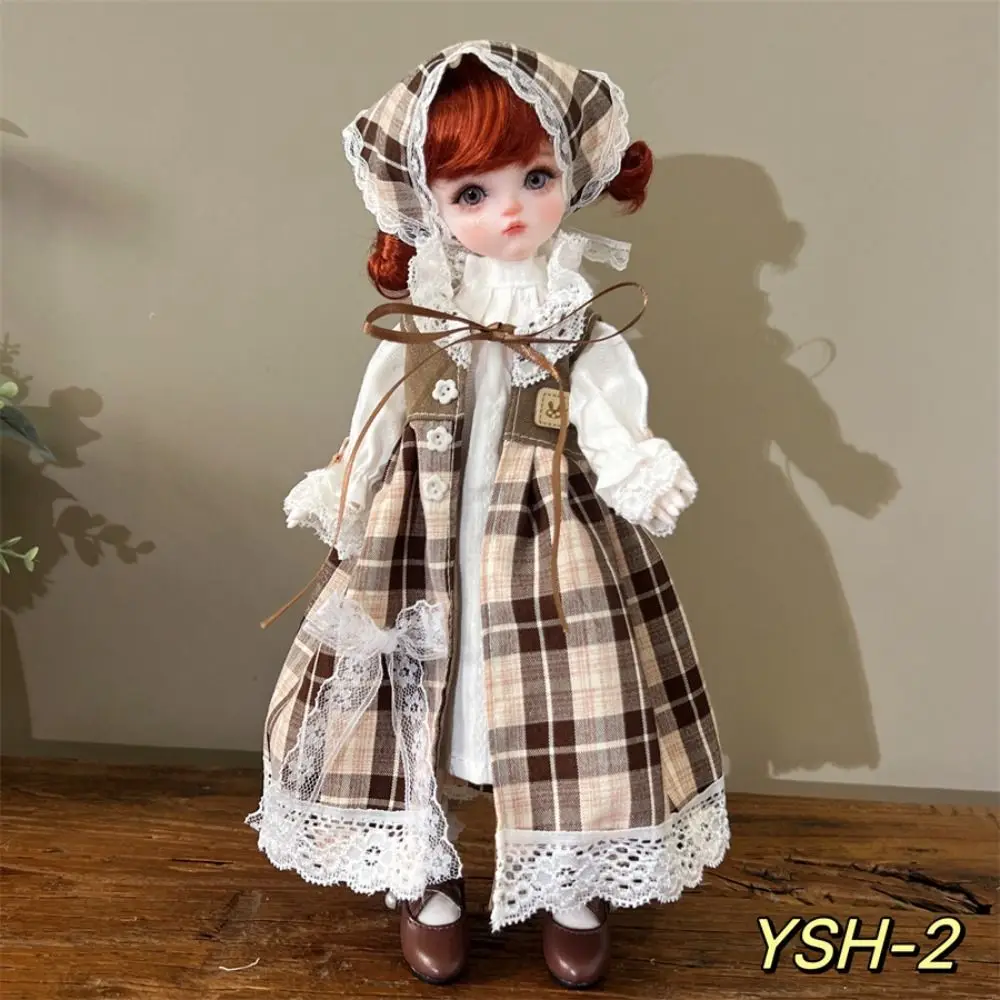 Puppe Kleidung 1/6 bjd Puppe Mode Outfit Set hübsches Kleid Hut Kopf bedeckung Mädchen Spielzeug Geschenk Puppe Zubehör keine Puppen keine Schuhe – Detail 11