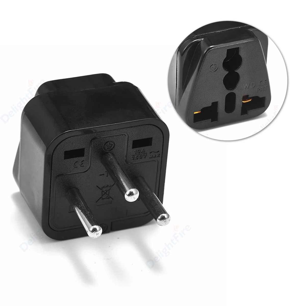 Universal Il Plug Adapter Eu European Us Uk To Israel 3 Pin Egypt