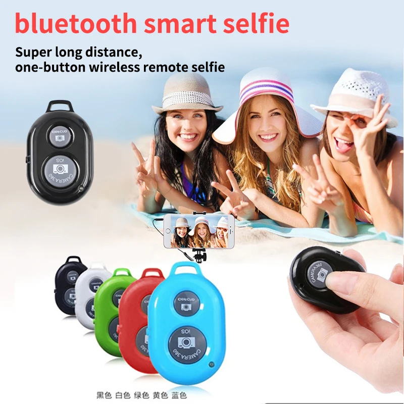 Multicolor Portable Wireless Bluetooth Shutter Camera Self Timer Remote Control Button Controller Universal for IOS IPhone