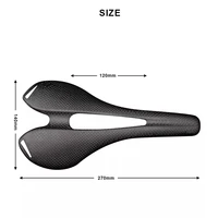 Selle de vélo de montagne entièrement en carbone, pour siège de cyclisme de bonne qualité, 275x143mm, accessoires de vélo vtt, coussins finition 3k UD 6
