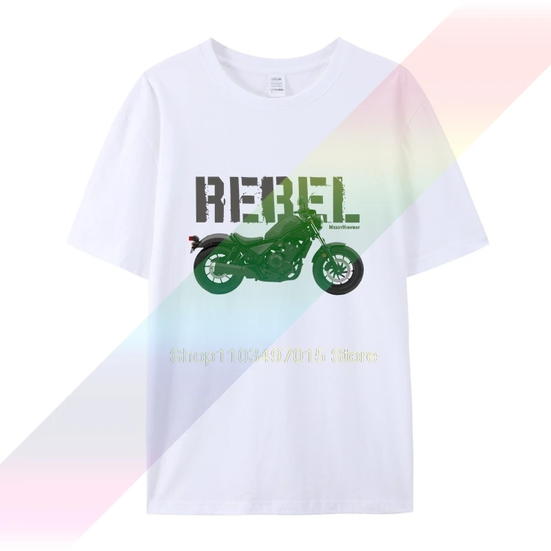 

Rebel 500 19 черная S модная Винтажная футболка футболки мотоциклы езды на мотоцикле Rideordie Ridetolive