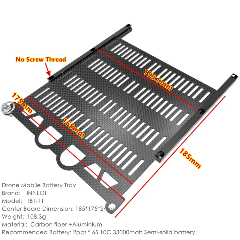 INNLOI Quick-install Battery Slide Multi Rotor Battery Tray With Guide ...