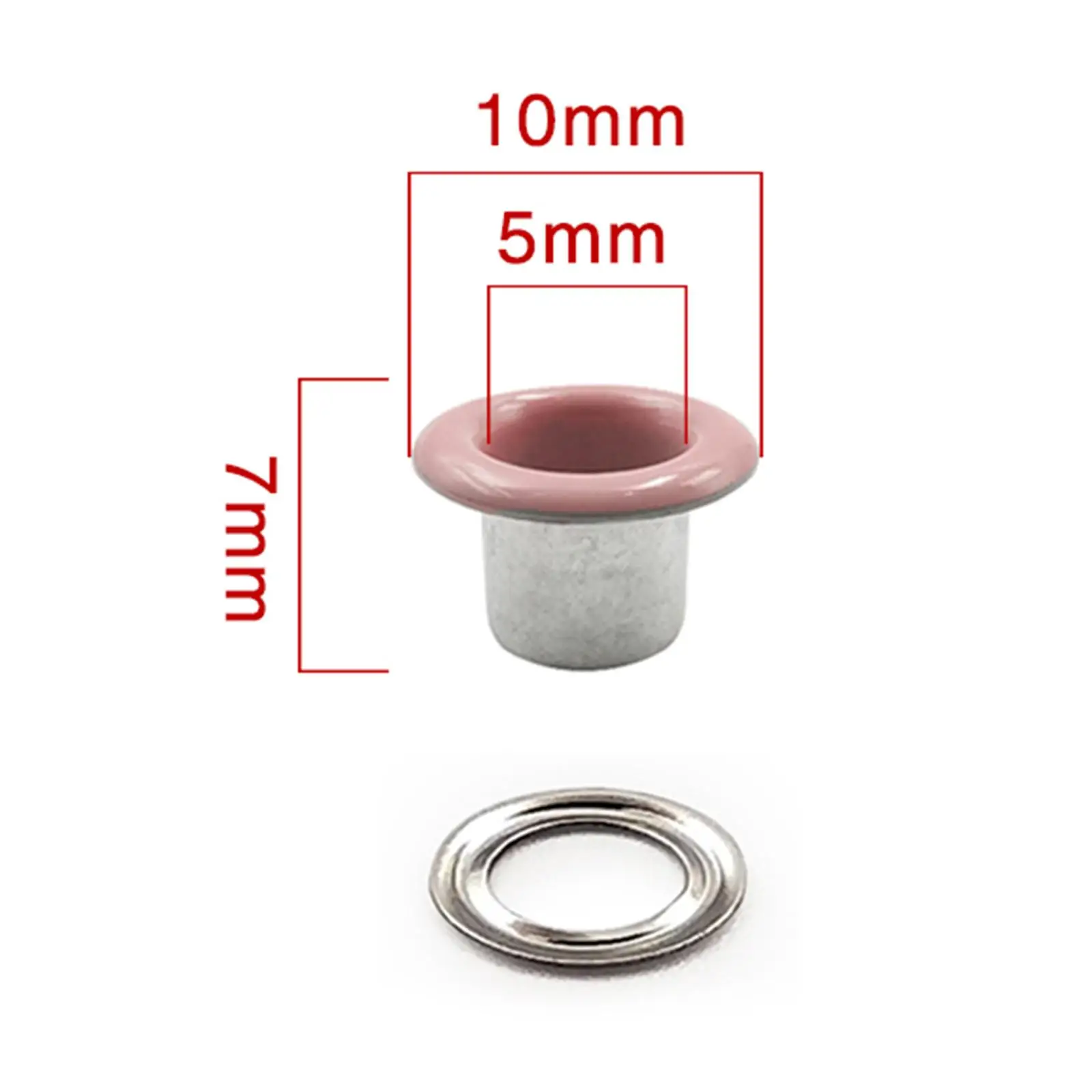100x Metal Eyelets Grommet Kit Heavy Duty Accessories Multipurpose 5mm Tiny Grommet for Hats Canvas Leathercraft Shoes Bag