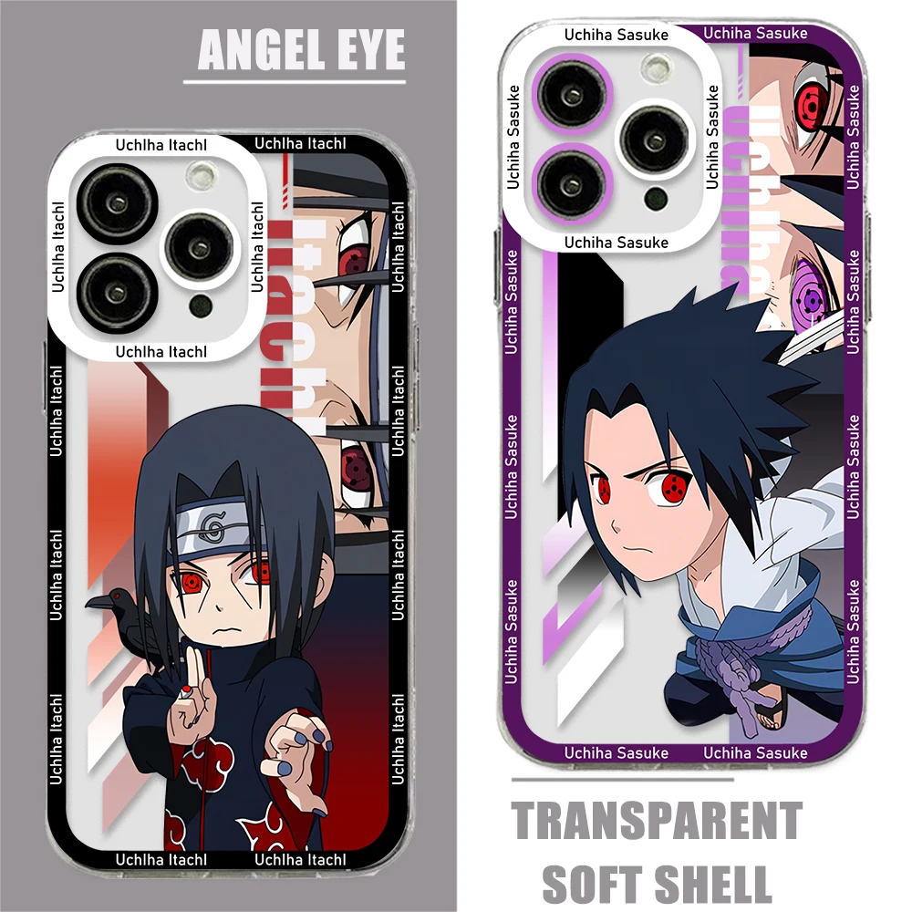 POP MART Narutos Uzumakis Uchihas Itachis Чехол для iPhone с полузавернутым прозрачным мультяшным животным аниме-дизайном для...