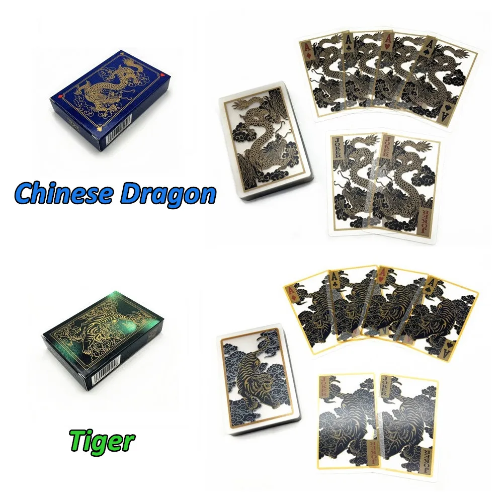 Creative Transparent Playing Cards Dragon Tiger Poker Cards Party Entertainment Board Game Gift L773 Playing Cards