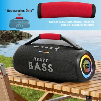 Correa de muñeca con mango de subwoofer de alta resistencia, accesorio estéreo para coche de tela roja con agarre antideslizante, Compatible con amplificador de coche Spea 1