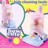 Children Electric Vacuum Cleaner Toy Simulation Vacuum Catcher Kids Pretend Cleaning Educational Toy Mini Vacuum, Blue 4