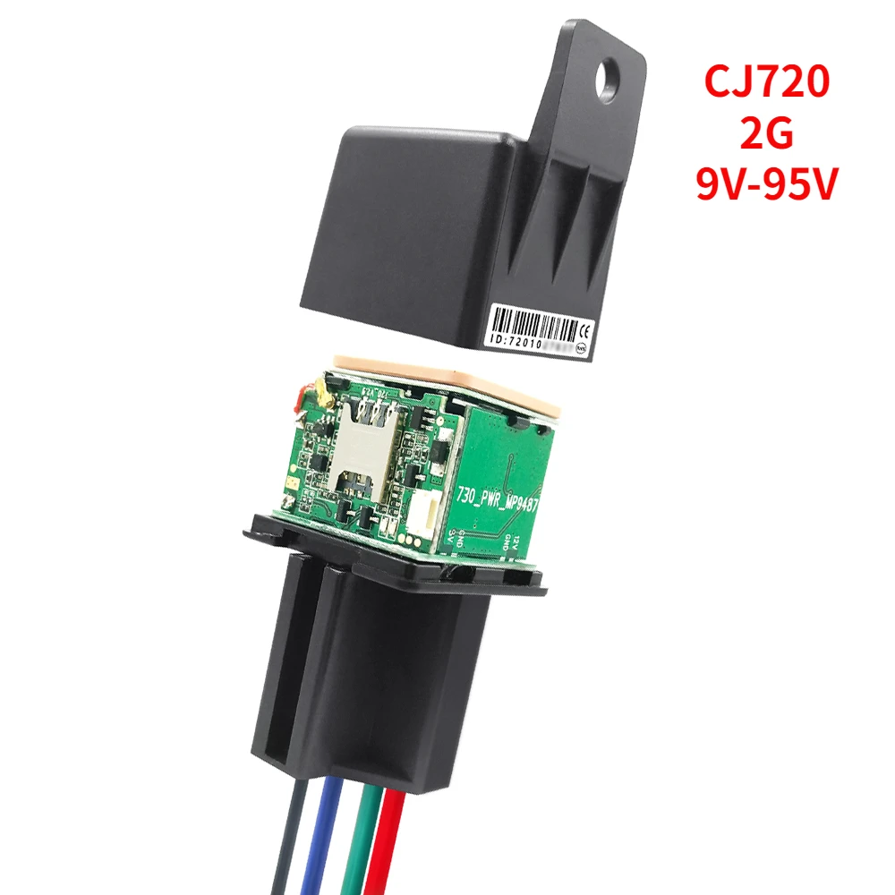 CJ720CarTrackingRelayGPSTrackerDeviceGSMLocatorRemoteControlAntitheftMonitoring