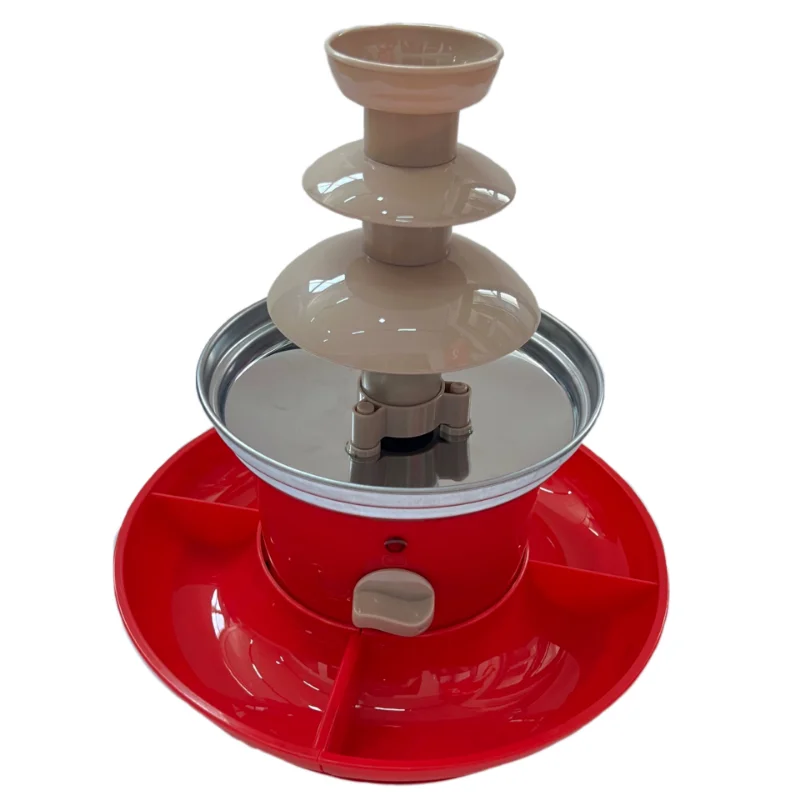110V/220V home Stainless steel Triple chocolate fountain machine mini melting pot Electric party Fruits fuente de chocolates