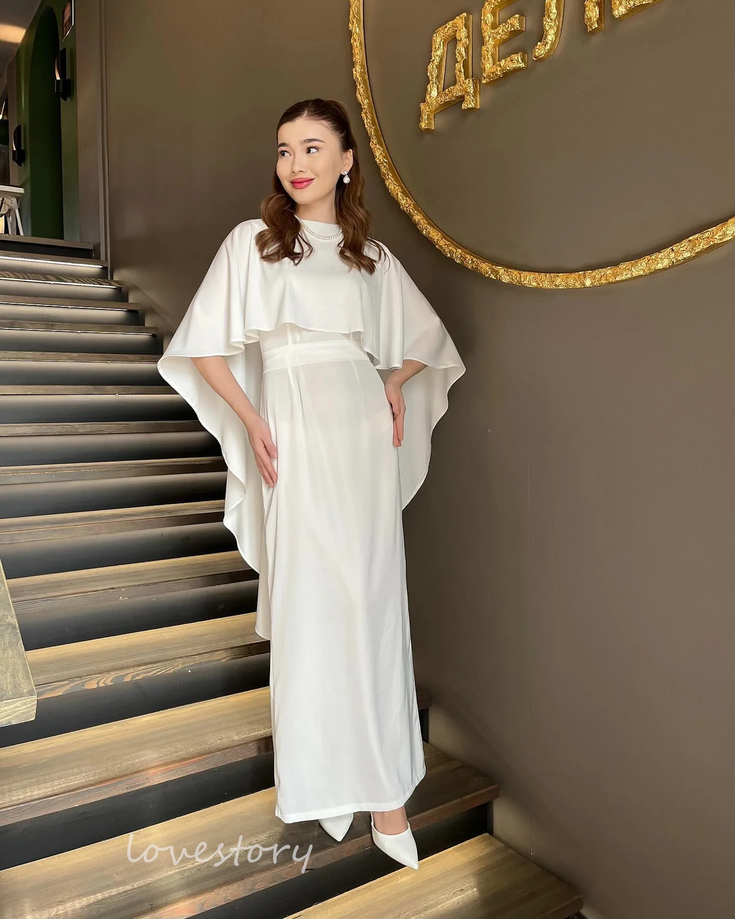 

Lovestory Ladies Wear Evening Dresses Chiffon Mermaid Prom Dress Long Elegant Party Dress Vestidos De Novia Evening Gowns 2024