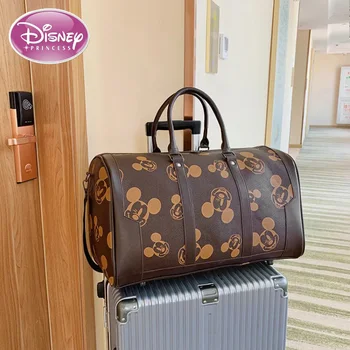 Disney New Mickey Borsa da viaggio Borsa da viaggio scozzese in PU Borsa da viaggio portatile per bambini Borsa da viaggio impermeabile per il tempo libero di grande capacità 1