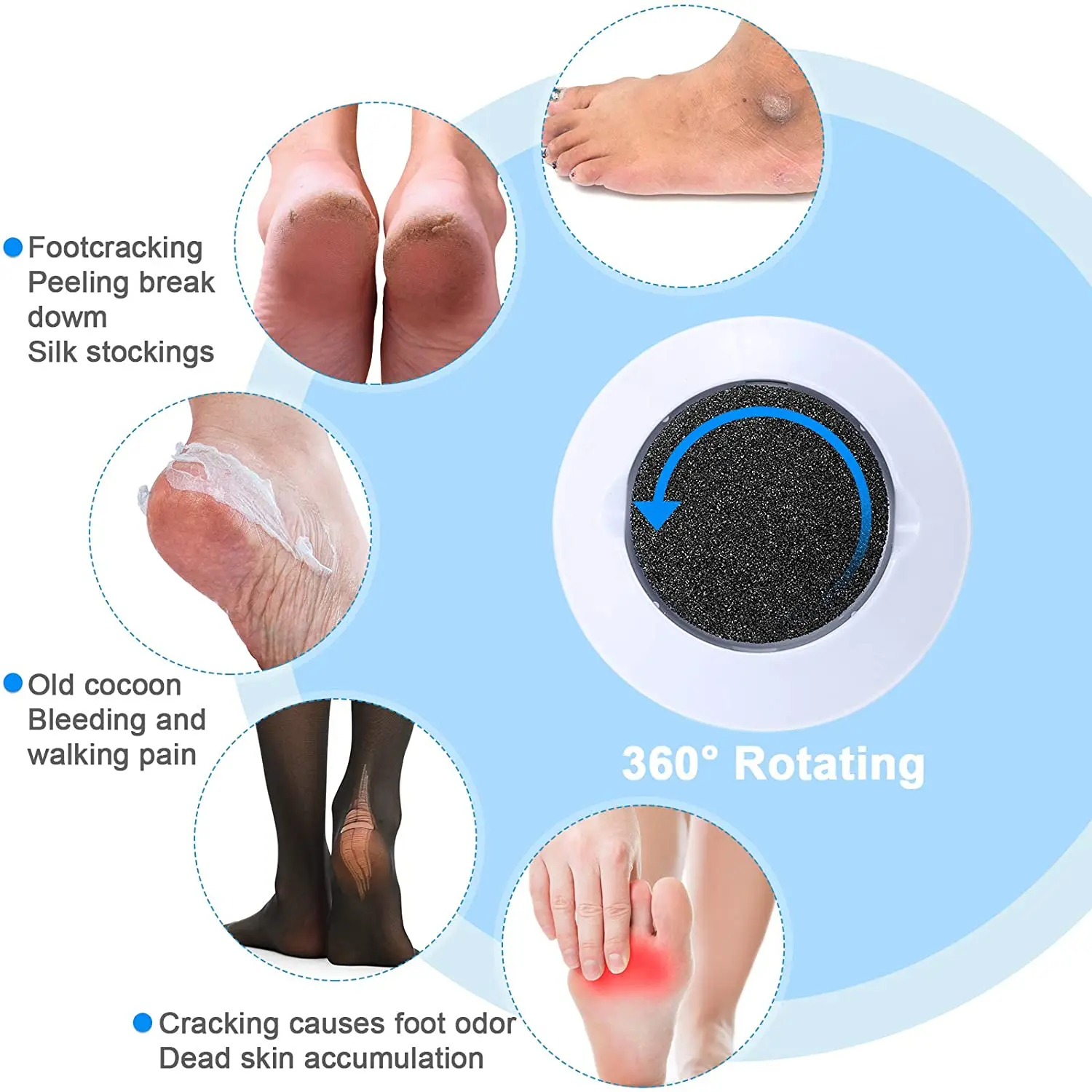 10-20 Pieces Regular Coarse Replacement for Portable Electric Foot Grinder Foot File Callus Remover Electric Callus Remover Hard 3