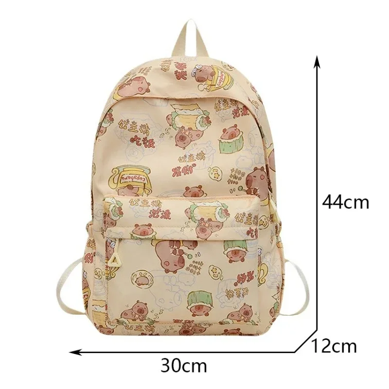 Kawaii Cartoon Capybara Backpack Funny Large Capacity Capybara School Bag Student Laptop Bag School Backpack for College Student 6