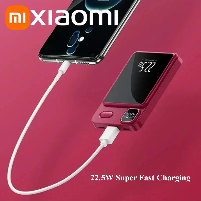 Portable Battery Charger Xiaomi 50000mAh Magnetic Wireless Charger Power Bank Magsafe External Battery Super Fast Charging PowerBank For iPhone 15 16