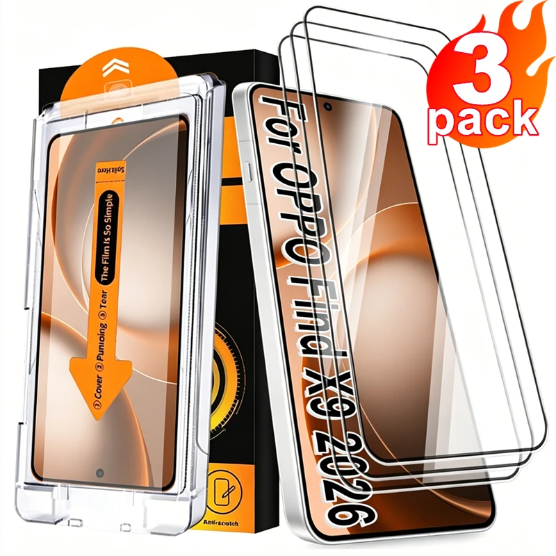 Multi-Pack Easy Install Screen Protector for OPPO Find X9 Series - Premium Tempered Glass Dust-Free HD Film