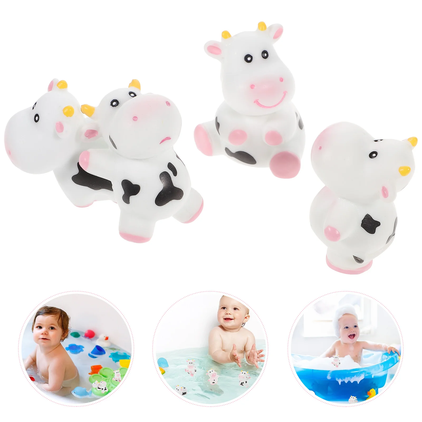 

5 Pcs Kids Bathing Squeaky Take Water 3: Baby Bath Tubs Children