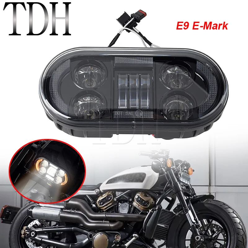 

Фара головного света для проектора E9, фара дневного света с указателями поворота и ближним светом, 48-1,5 Вт, фара в сборе для Harley Sportster S 1250