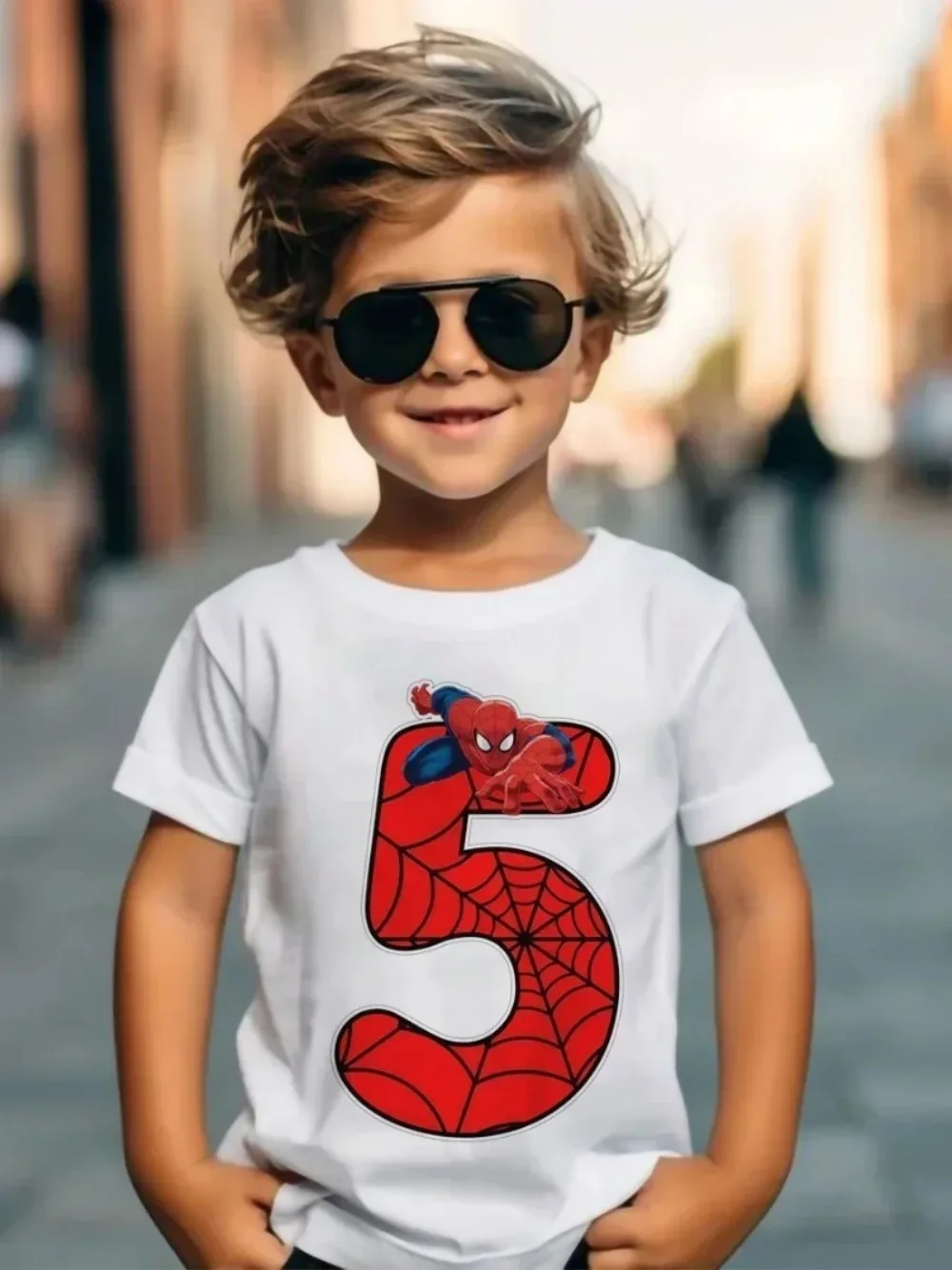 Summer Marvel Spiderman Cotton Children T-shirt 1-9 Years Old Birthday Gift Boy Clothing Fashion Casual T Shirt Baby Kid Tee Top 5