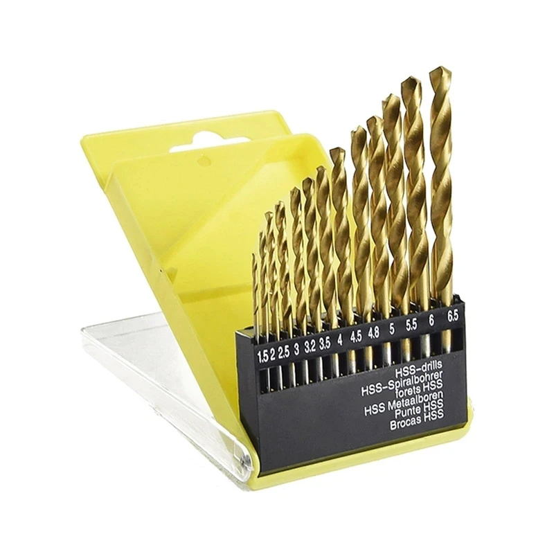 Drill Bit Set 13PCS Metric 3/16 to 1/2 Inch For Glass Metal Tile Concrete Masonry Professional Electric Drilling