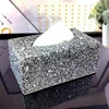 Luxury Diamond Tissue Box Holder Bling Car Napkin Dispenser Accessories Desktop Tissue Storage Box Home Decoration Ornaments 1