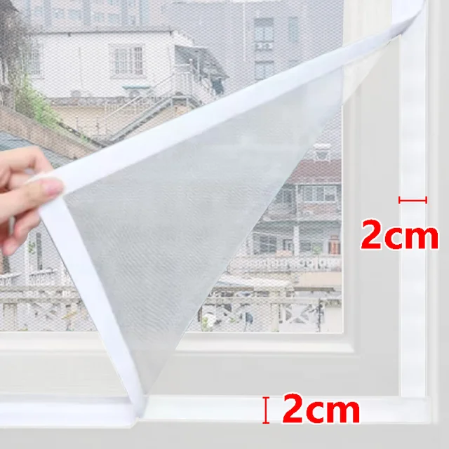 White mosquito net, self-adhesive window mesh without drilling, window insect-proof mesh suitable for doors and Windows. curtain 2