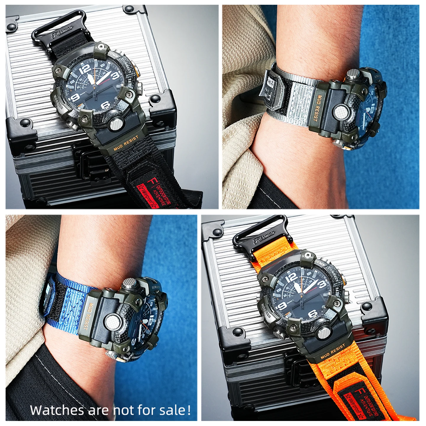 Premium Outdoor Nylon Canvas Watch Strap for GG-B100 Little Mud King