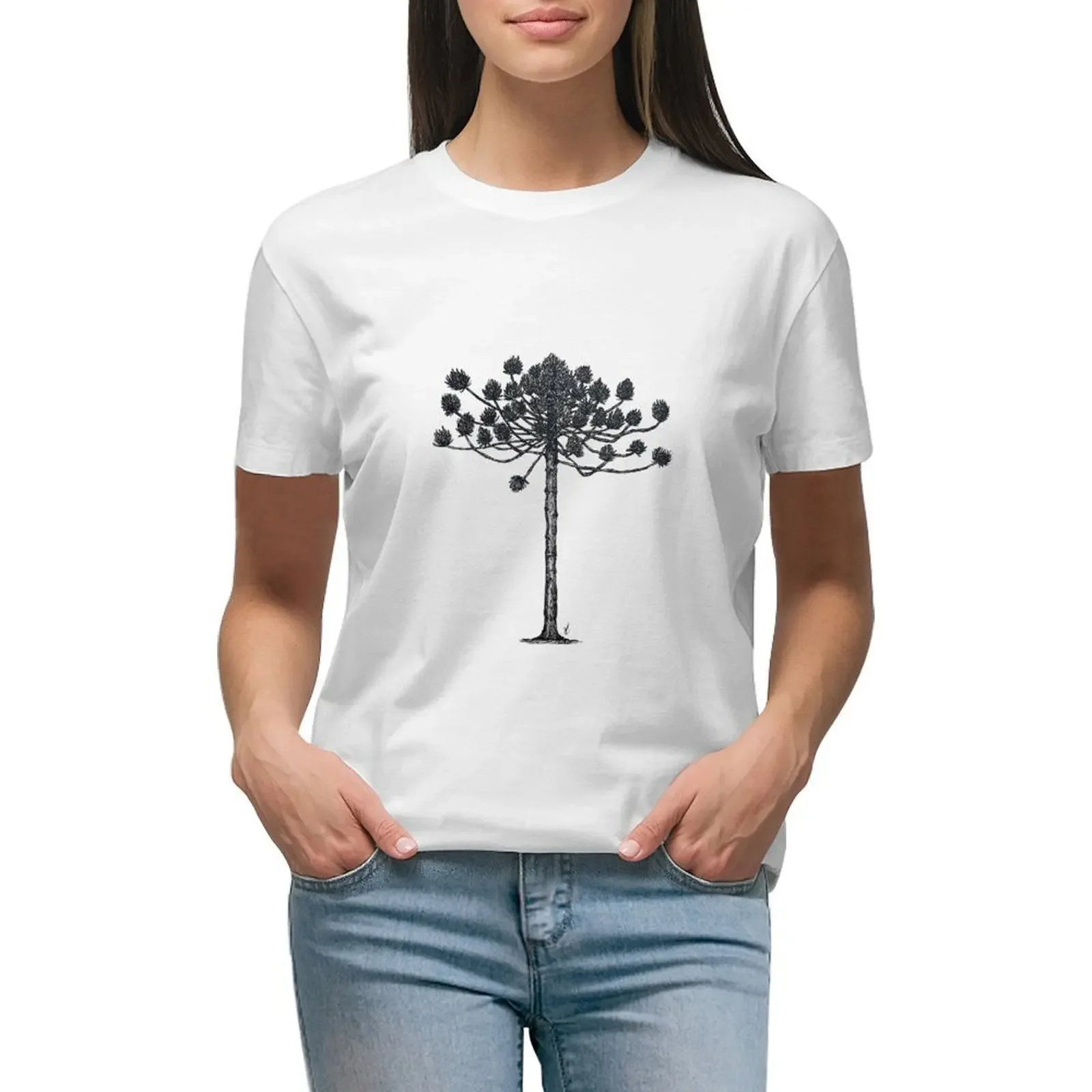 Araucaria Angustifolia T-Shirt Vestiti Estivi Vestiti Anime Camicia Con Stampa Animalier Per Ragazze Vestiti Per Donna
