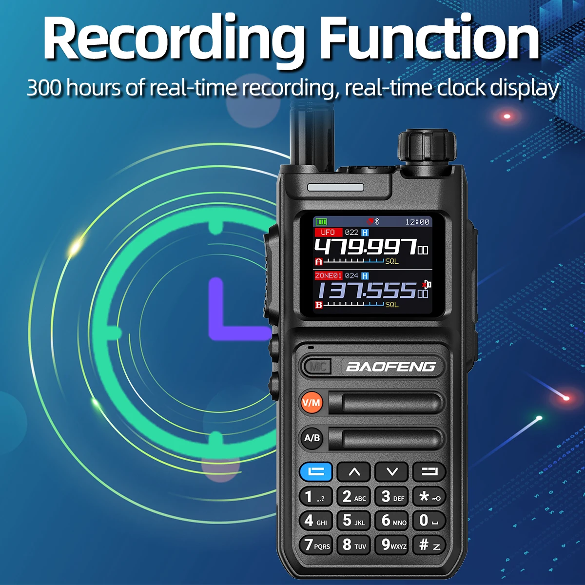 Baofeng AR26 Walkie Talkie Long Range GPS Phone APP Wireless Programming Air Band Recording Two Way Radio Type-C Charge 5