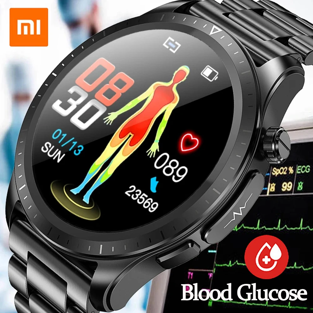 

Xiaomi 2023 Blood Glucose Monitor Smart Watch Men Women ECG+PPG Body Temperature Blood Oxygen Heart Rate Health Sport Smartwatch