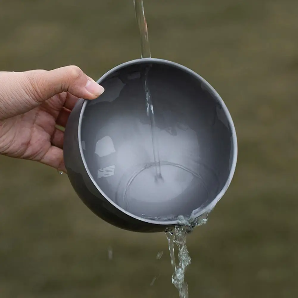 Titanium Camping Bowl Ultralight Double Wall Anti Scald Heat Insulation Portable Soup Salad Bowls 11.5-13.5CM