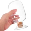 Transparent Glass Match Holder Storage Jar Wood Stopper Reliable Container Home Decor Storage Bottles Jars Match Supplies 6