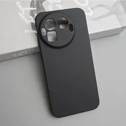 Frosted Sandstone Matte Shockproof Phone Case - Ultra Slim Hard PC Bumper Cover - realme GT8 pro (Black)