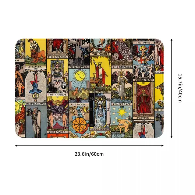 Rejtély Tarot Kártya Konyha Nem Csúszás Szőnyege A Fő Arcana Hálószoba Szőnyeg Bejárati Ajtó Padló Dekoráció - Image 2