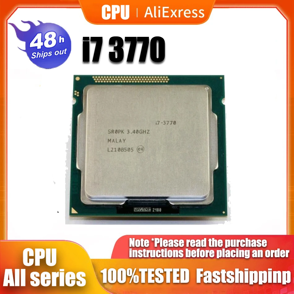 Processore Cpu Intel Core I7 3770 3.4Ghz Sr0Pk Quad-Core Lga 1155 Usato