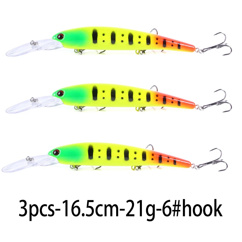 Deep Diving Minnow Wobbler Lure - Premium Fishing Bait for Bass, Pike, Walleye, and Perch